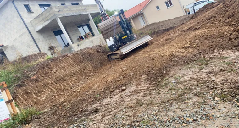 Terrassement d'une villa à La Grand-Croix